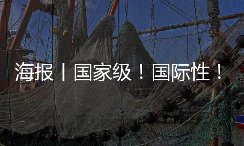 海报丨国家级！国际性！专业化